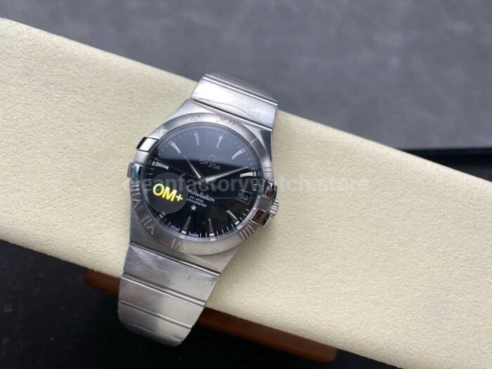 OM Factory Omega Constellation Men 123.10.38.21.01.001 38mm Full Steel Black Dial 3 Super Clone Watch,Clean Factory Watch