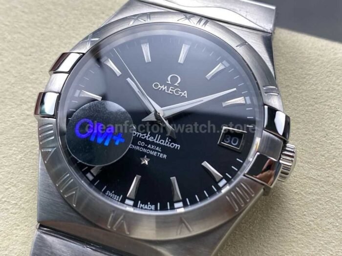 OM Factory Omega Constellation Men 123.10.38.21.01.001 38mm Full Steel Black Dial 4 Super Clone Watch,Clean Factory Watch
