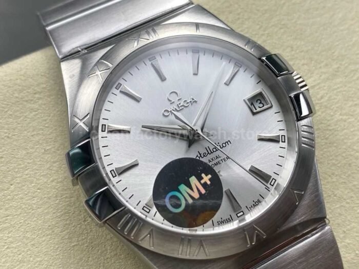 OM Factory Omega Constellation Men 123.10.38.21.02.001 38mm Full Steel Silver Dial 3 1 Super Clone Watch,Clean Factory Watch