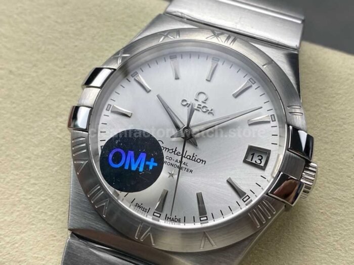 OM Factory Omega Constellation Men 123.10.38.21.02.001 38mm Full Steel Silver Dial 8 1 Super Clone Watch,Clean Factory Watch