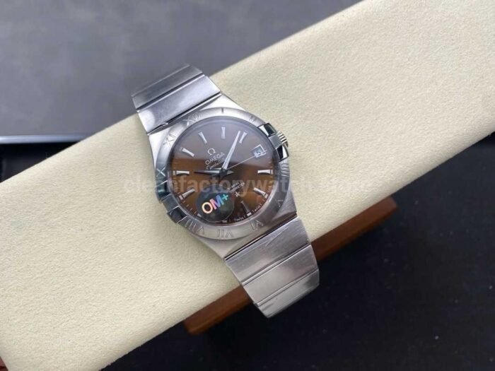 OM Factory Omega Constellation Men 123.10.38.21.10.001 38mm Full Steel Brown Dial 4 Super Clone Watch,Clean Factory Watch