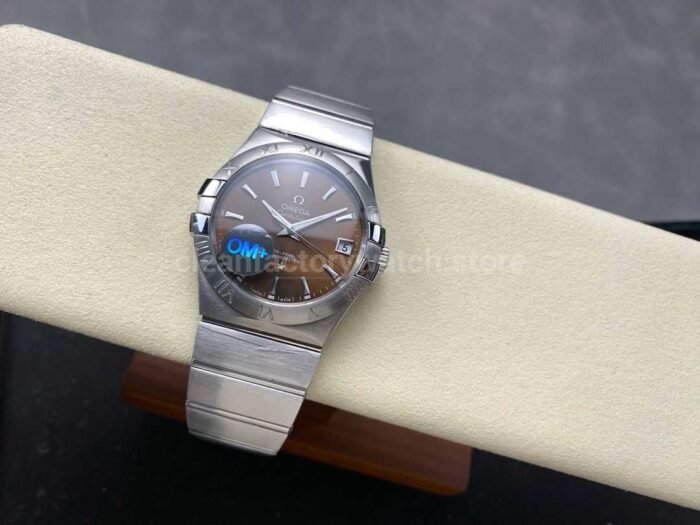 OM Factory Omega Constellation Men 123.10.38.21.10.001 38mm Full Steel Brown Dial 7 Super Clone Watch,Clean Factory Watch