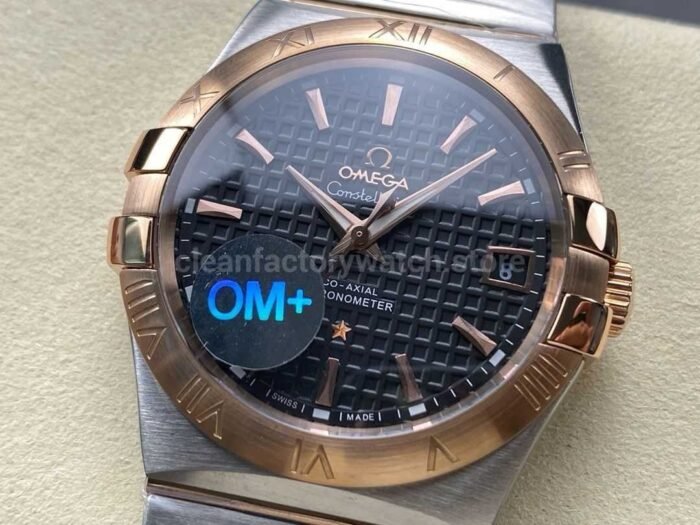 OM+ Factory Omega Constellation Men 123.20.38.21.01.001 38mm Rose Gold/Steel Black Dial - Image 3