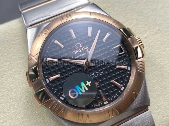 OM+ Factory Omega Constellation Men 123.20.38.21.01.001 38mm Rose Gold/Steel Black Dial - Image 2