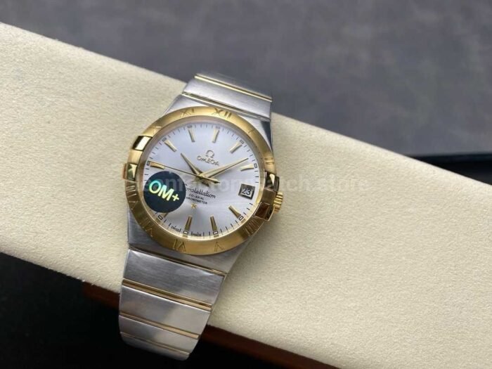 OM+ Factory Omega Constellation Men 123.20.38.21.02.002 38mm Gold/Steel Silver Dial - Image 5