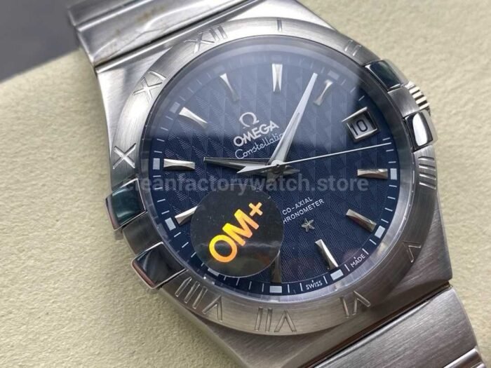 OM Factory Omega Constellation Men 123.20.38.21.02.004 38mm Full Steel Blue Dial 5 Super Clone Watch,Clean Factory Watch