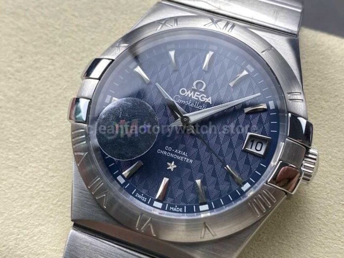 OM Factory Omega Constellation Men 123.20.38.21.02.004 38mm Full Steel Blue Dial 8 Super Clone Watch,Clean Factory Watch