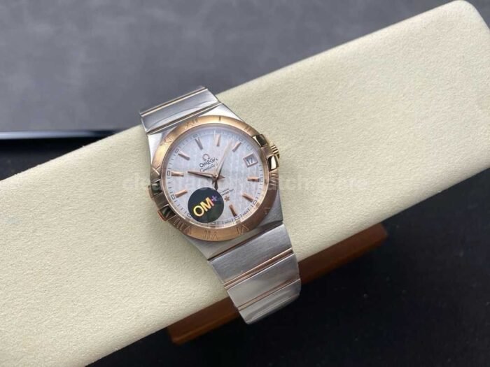 OM+ Factory Omega Constellation Men 123.20.38.21.02.008 38mm Rose Gold/Steel Silver Dial - Image 4