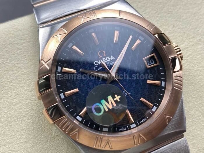 OM+ Factory Omega Constellation Men 123.20.38.21.03.001 38mm Rose Gold/Steel Blue Dial - Image 2