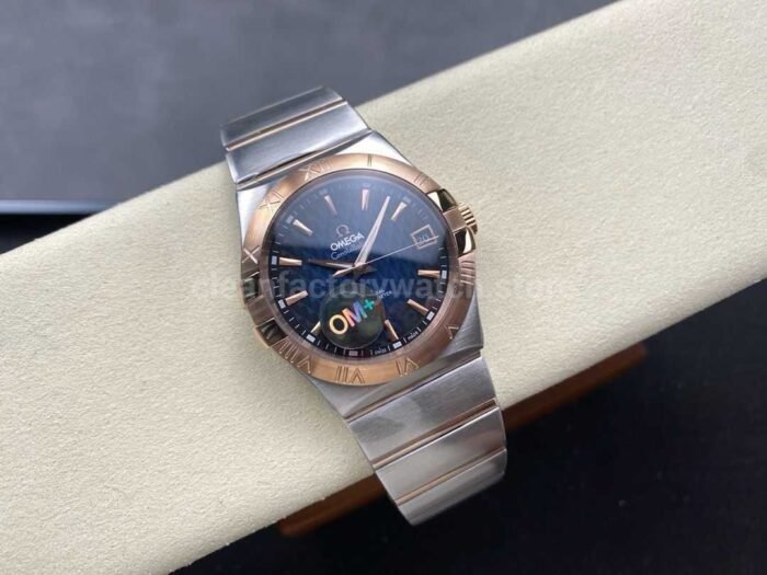 OM+ Factory Omega Constellation Men 123.20.38.21.03.001 38mm Rose Gold/Steel Blue Dial - Image 4