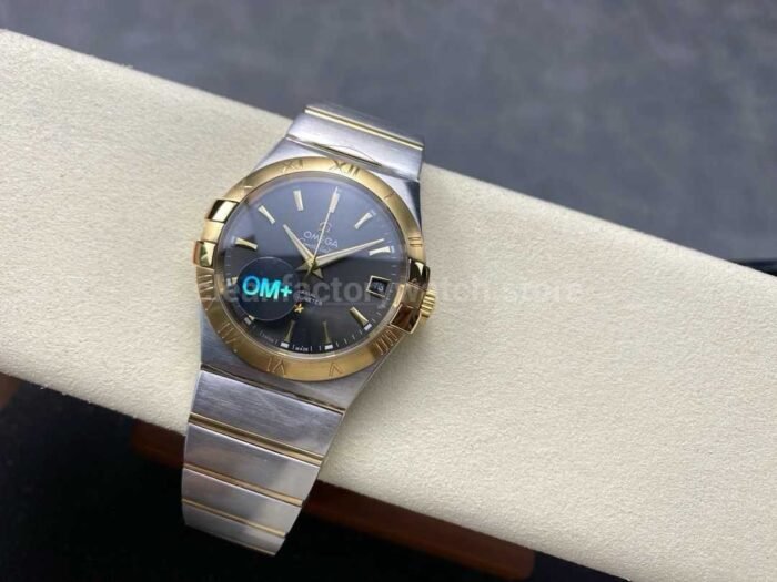 OM+ Factory Omega Constellation Men 123.20.38.21.06.001 38mm Yellow Gold/Steel Grey Dial - Image 5