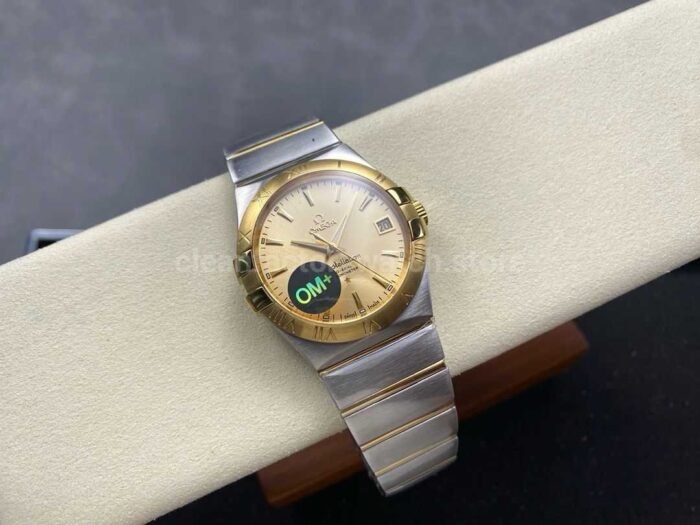 OM+ Factory Omega Constellation Men 123.20.38.21.08.001 38mm Gold/Steel Champagne Dial - Image 4