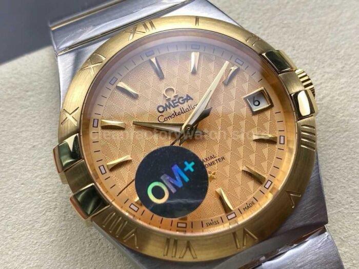 OM+ Factory Omega Constellation Men 123.20.38.21.08.002 38mm Gold/Steel Gold Dial - Image 2