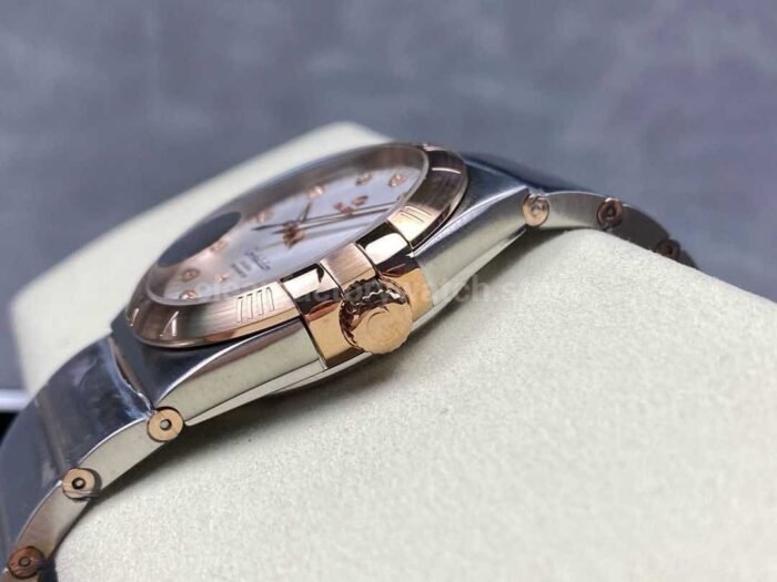 OM+ Factory Omega Constellation Men 123.20.38.21.52.002 38mm Rose Gold/Steel Diamond Silver Dial - Image 7