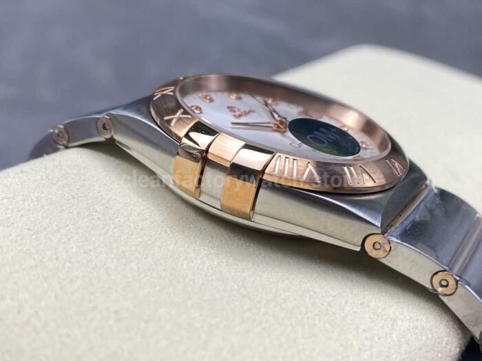 OM+ Factory Omega Constellation Men 123.20.38.21.52.002 38mm Rose Gold/Steel Diamond Silver Dial - Image 6