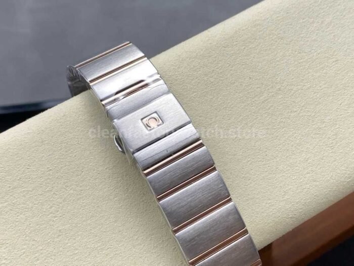 OM Factory Omega Constellation Men 123.20.38.21.63.001 38mm Rose GoldSteel Diamond Brown Dial 7 Super Clone Watch,Clean Factory Watch