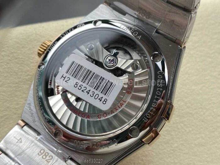 OM+ Factory Omega Constellation Men 123.25.38.21.52.001 38mm Diamond Bezel Rose Gold/Steel Diamond Silver Dial - Image 8