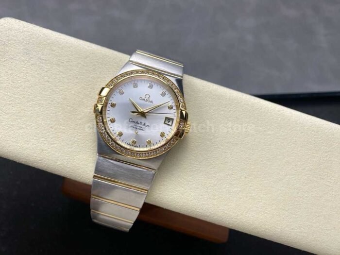 OM Factory Omega Constellation Men 123.25.38.21.52.001 38mm Diamond Bezel Yellow GoldSteel Diam 5 Super Clone Watch,Clean Factory Watch