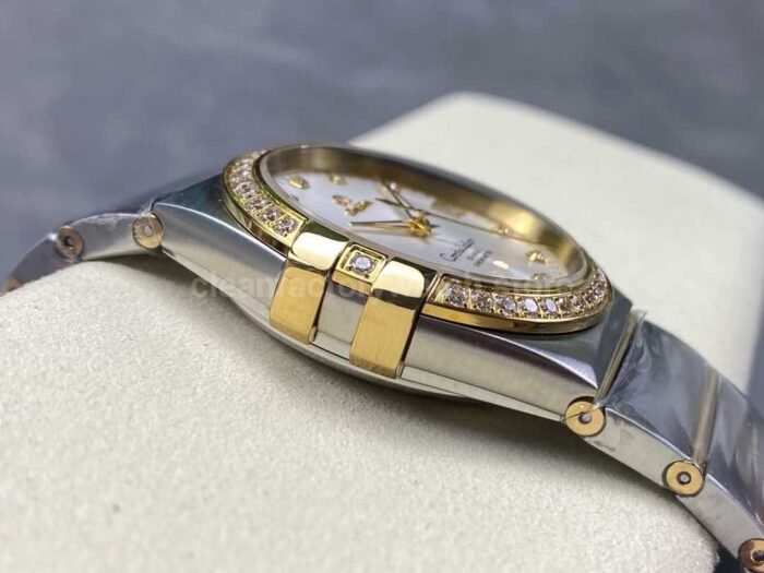OM Factory Omega Constellation Men 123.25.38.21.52.001 38mm Diamond Bezel Yellow GoldSteel Diam 9 Super Clone Watch,Clean Factory Watch