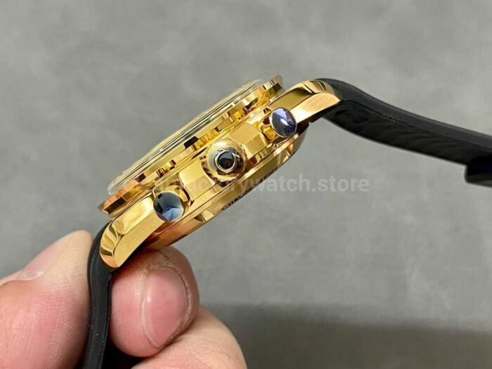 RM Factory Omega Speedmaster Professional Moonwatch 310.62.42.50.99.001 Gold Rubber Strap Gold Dial - Image 6