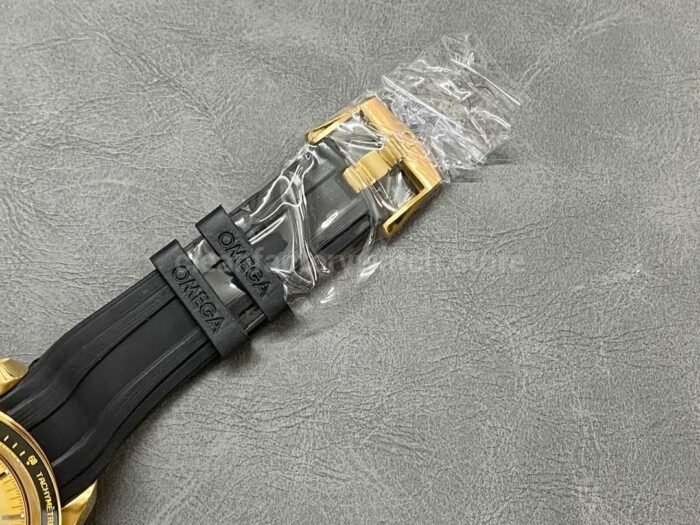 RM Factory Omega Speedmaster Professional Moonwatch 310.62.42.50.99.001 Gold Rubber Strap Gold Dial - Image 9