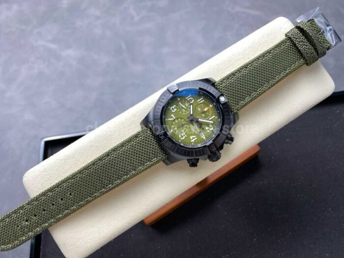 TF Factory Breitling Avenger V13317101L1X1 45mm Steel Green Nylon Canvas Strap Arabic Numeral 1 Super Clone Watch,Clean Factory Watch
