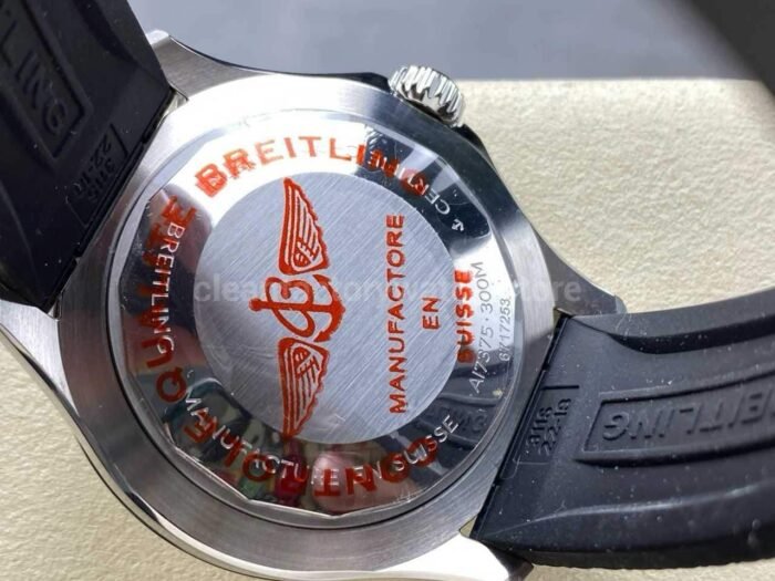 TF Factory Breitling Superocean A17375211I1S1 44mm Black Bezel Steel Black Rubber Strap Yellow 3 Super Clone Watch,Clean Factory Watch