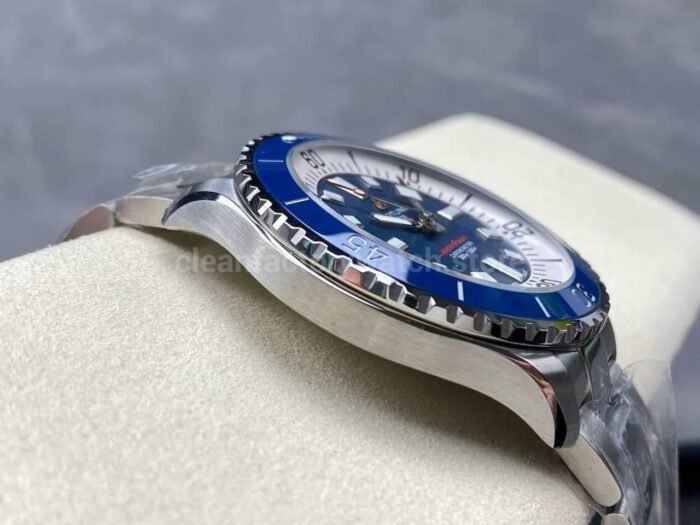 TF Factory Breitling Superocean A17375E71C1A1 44mm Blue Bezel Full Steel Blue Dial 1 Super Clone Watch,Clean Factory Watch