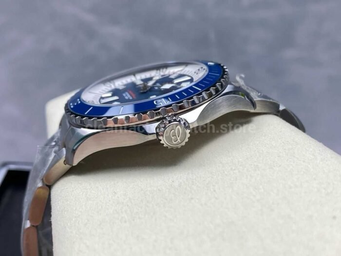 TF Factory Breitling Superocean A17375E71C1A1 44mm Blue Bezel Full Steel Blue Dial 3 Super Clone Watch,Clean Factory Watch