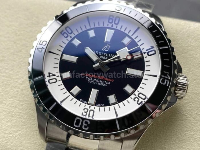 TF Factory Breitling Superocean A173765A1B1A1 44mm Black Bezel Full Steel Black Dial - Image 3