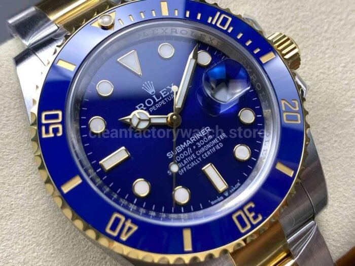 THB Factory Rolex Submariner Date 126613LB 41mm Half Yellow Gold Blue Dial 4 Super Clone Watch,Clean Factory Watch