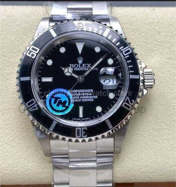 TM Factory Rolex Submariner Date 16610LN 40mm Full 904L Black Dial No Engraving