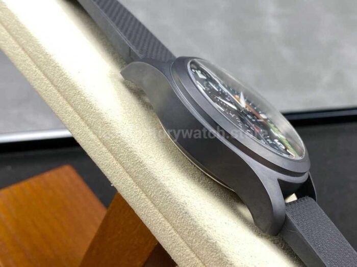 TPS Factory IWC Pilot Chronograph IW389101 44.5mm Ceramic Rubber Strap Arabic Numerals Black Dial 2 Super Clone Watch,Clean Factory Watch