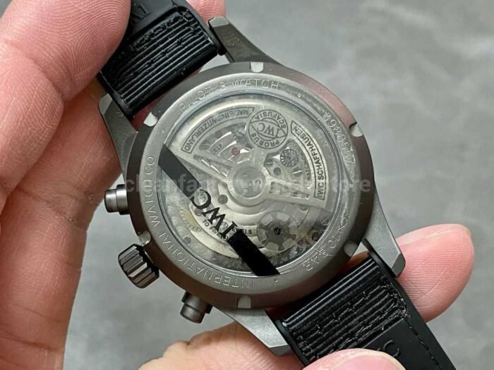 TW Factory IWC Pilot Chronograph Top Gun IW388106 41mm Ceramic Textile Strap White Arabic Numerals B 6 Super Clone Watch,Clean Factory Watch
