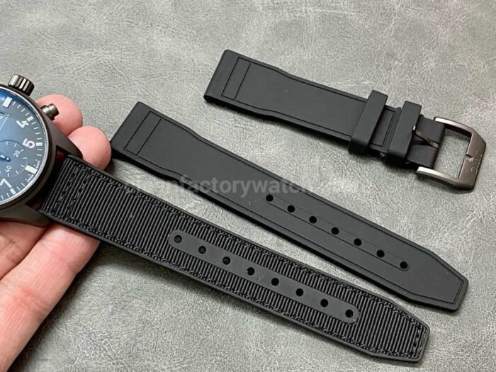 TW Factory IWC Pilot Chronograph Top Gun IW388106 41mm Ceramic Textile Strap White Arabic Numerals B 8 Super Clone Watch,Clean Factory Watch