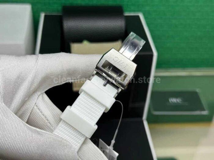 TW Factory IWC Pilot Chronograph Top Gun IW389105 44.5mm Ceramic White Rubber Strap Arabic Numerals Black Dial - Image 7