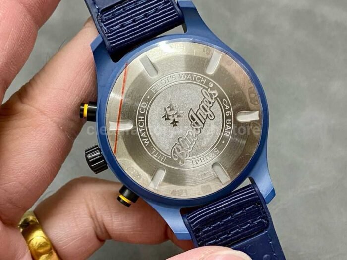 TW Factory IWC Pilot Chronograph Top Gun IW389109 44.5mm Ceramic Blue Rubber Strap Arabic Numerals Blue Dial - Image 7