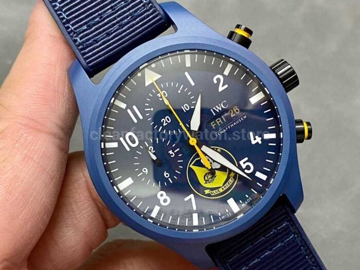 TW Factory IWC Pilot Chronograph Top Gun IW389109 44.5mm Ceramic Blue Rubber Strap Arabic Numerals Blue Dial - Image 2