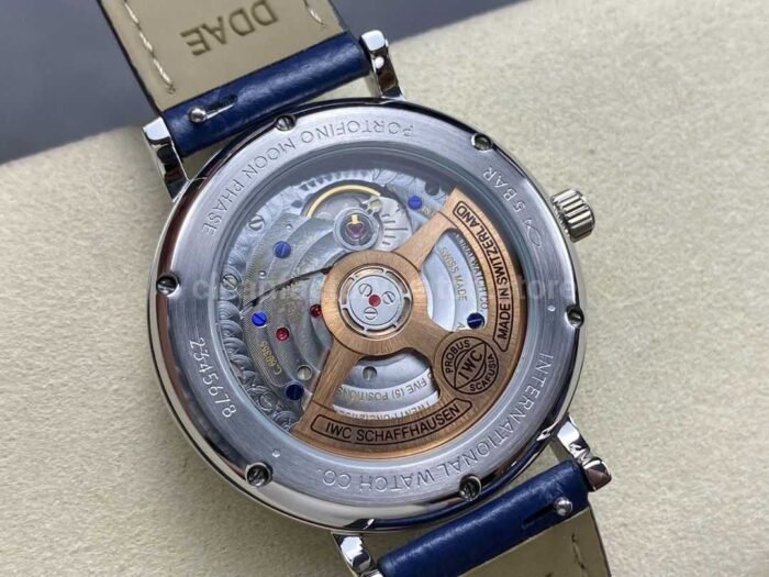 TW Factory IWC Portofino Midsize Automatic Moonphase IW459006 37.1mm Steel Leather Strap Blue Dial 7 Super Clone Watch,Clean Factory Watch