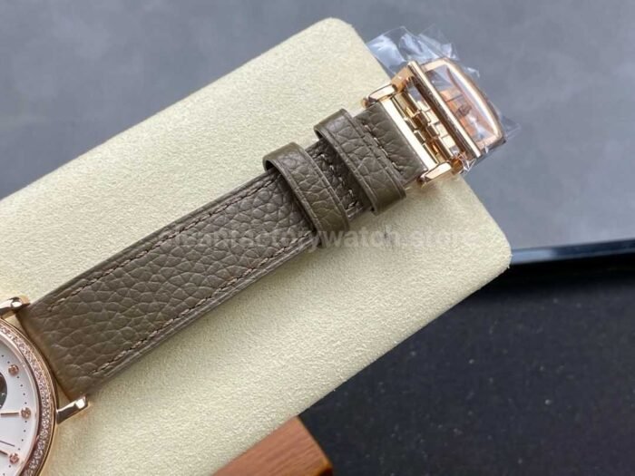 TW Factory IWC Portofino Midsize Automatic Moonphase IW659602 37.1mm Rose Gold Leather Strap Silver Dial - Image 9