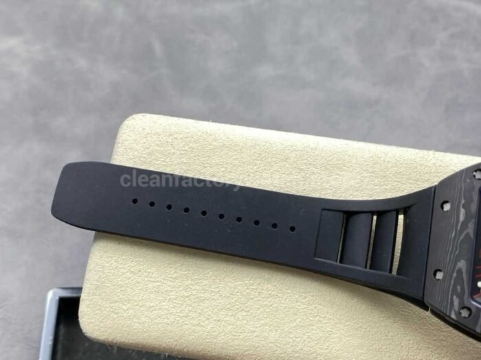 UOK Factory Richard Mille RM055 42.7mm Carbon Fiber Titanium Black Rubber Strap Black Edge Skeletonized Dial - Image 8