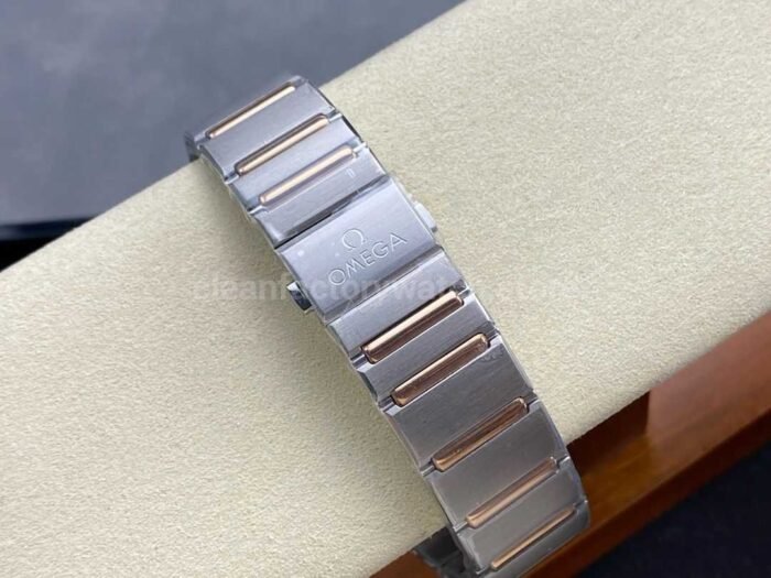 V Factory Omega Constellation 131.23.41.21.11.001 41mm Black Ceramic Bezel Half Rose GoldSteel Red Di 7 Super Clone Watch,Clean Factory Watch