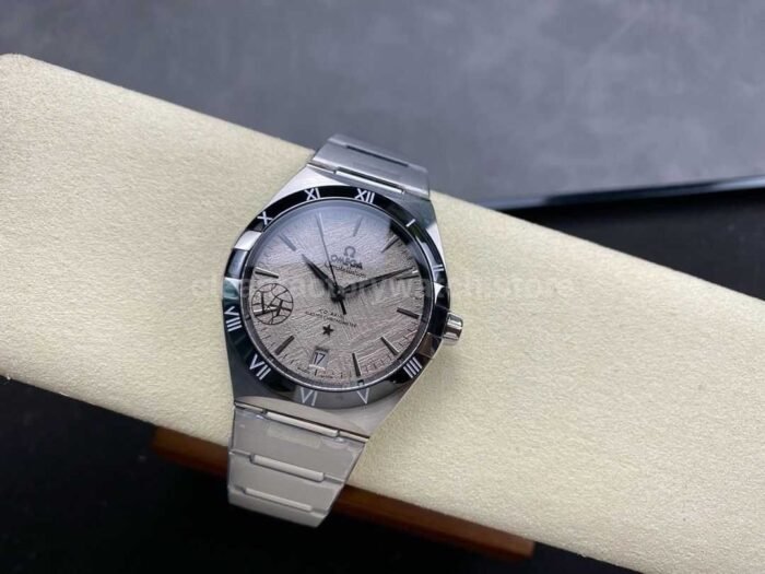 V Factory Omega Constellation 131.30.41.21.99.001 41mm Black Ceramic Bezel Full Steel Meteorites Wh Super Clone Watch,Clean Factory Watch