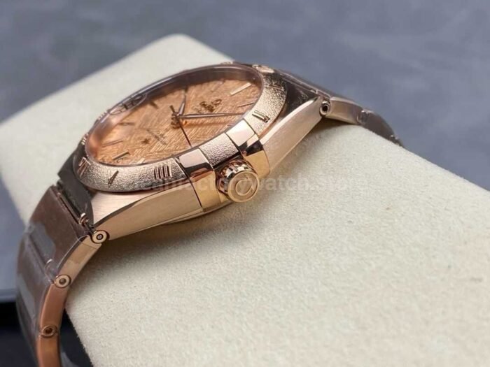 V Factory Omega Constellation 131.50.41.21.99.002 41mm Champagne Ceramic Bezel Full Rose Gold Cham 3 Super Clone Watch,Clean Factory Watch