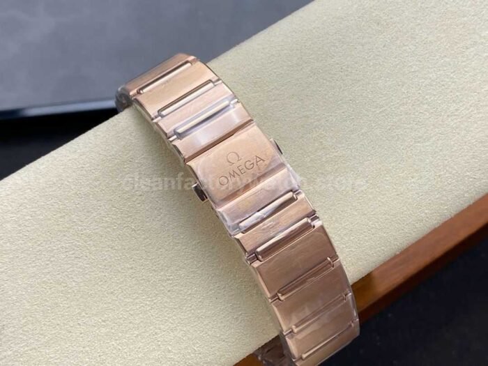 V Factory Omega Constellation 131.50.41.21.99.002 41mm Champagne Ceramic Bezel Full Rose Gold Cham 5 Super Clone Watch,Clean Factory Watch