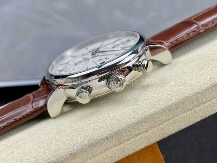 VVS Factory IWC Portofino Chronograph IW391007 42mm Steel Leather Strap Silver Dial 1 Super Clone Watch,Clean Factory Watch