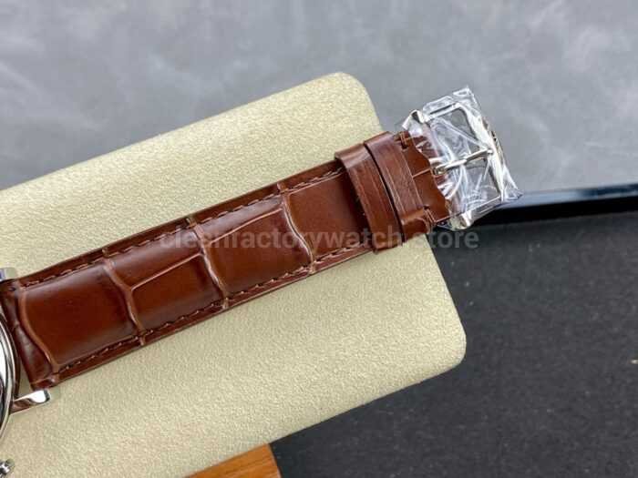 VVS Factory IWC Portofino Chronograph IW391007 42mm Steel Leather Strap Silver Dial 8 Super Clone Watch,Clean Factory Watch