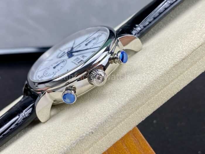 VVS Factory IWC Portofino Chronograph IW391024 42mm Steel Leather Strap White Dial 1 Super Clone Watch,Clean Factory Watch
