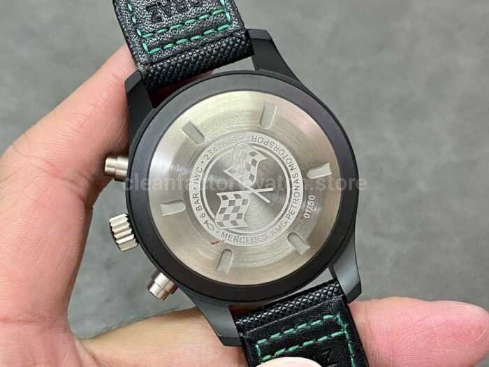 YL Factory IWC Pilot IW389005 44.5mm Ceramic Textile Strap Arabic Numerals Black Dial 2 Super Clone Watch,Clean Factory Watch