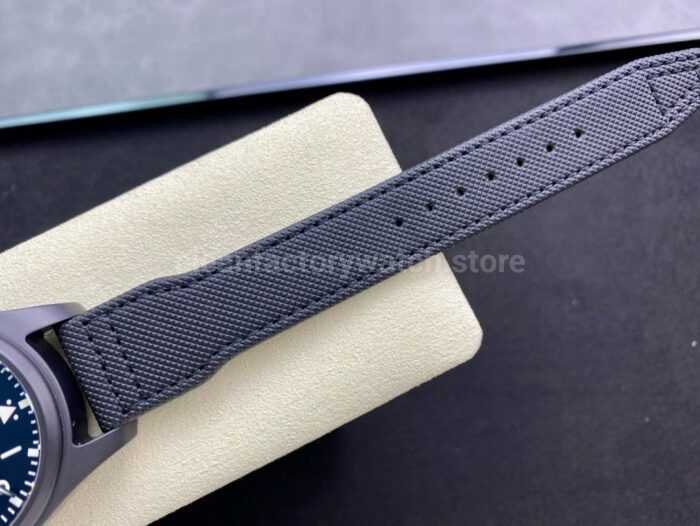ZF Factory IWC Big Pilot Top Gun IW502003 46mm Ceramic Textile Strap Arabic Numerals Black Dial 5 Super Clone Watch,Clean Factory Watch